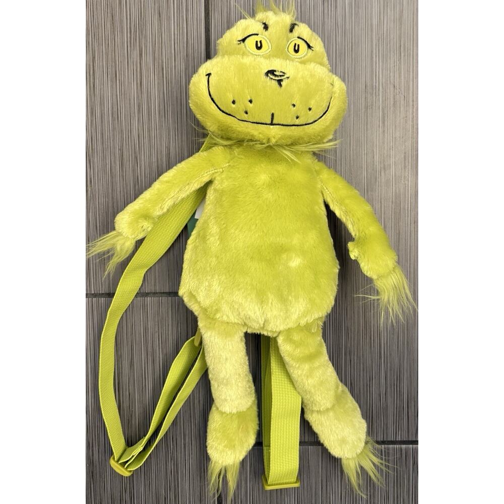 The Grinch Dr. Seuss Plush Backpack ai Accessory Innovations Christmas NWT